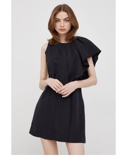 Sukienka sukienka kolor czarny mini dopasowana - Answear.com Sisley
