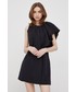 Sukienka Sisley sukienka kolor czarny mini dopasowana