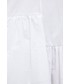 Sukienka Sisley sukienka bawełniana kolor biały mini rozkloszowana