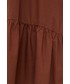 Sukienka Sisley sukienka bawełniana kolor brązowy midi rozkloszowana