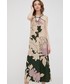Sukienka Sisley sukienka kolor beżowy midi prosta