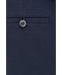 Spodnie męskie Sisley spodnie z domieszką lnu męskie kolor granatowy dopasowane
