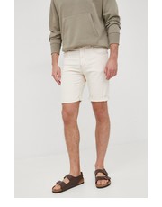 Krótkie spodenki męskie szorty jeansowe męskie kolor beżowy - Answear.com Sisley