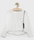 Koszulka Sisley longsleeve bawełniany dziecięcy kolor biały