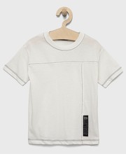 Koszulka t-shirt bawełniany dziecięcy kolor biały z aplikacją - Answear.com Sisley