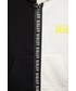 Bluza Sisley bluza bawełniana dziecięca kolor czarny z kapturem z nadrukiem
