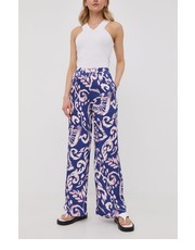 Spodnie spodnie damskie kolor granatowy szerokie high waist - Answear.com Beatrice B