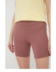 Spodnie szorty damskie kolor różowy gładkie medium waist - Answear.com Peak Performance