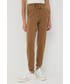 Spodnie Max Mara Leisure spodnie wełniane damskie kolor brązowy dopasowane high waist