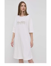Sukienka sukienka kolor biały mini oversize - Answear.com Max Mara Leisure