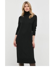 Sukienka sukienka wełniana kolor czarny mini prosta - Answear.com Max Mara Leisure
