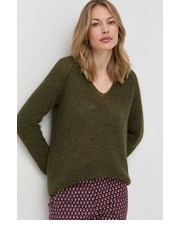 Sweter sweter wełniany damski kolor zielony lekki - Answear.com Max Mara Leisure
