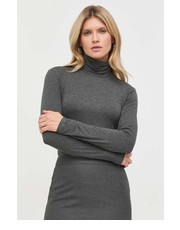 Sweter longsleeve damski kolor szary z golfem - Answear.com Max Mara Leisure