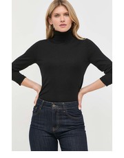 Sweter sweter wełniany damski kolor czarny lekki z golfem - Answear.com Max Mara Leisure