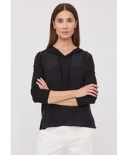 Bluza bluza damska kolor czarny z kapturem gładka - Answear.com Max Mara Leisure
