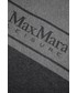 Szalik Max Mara Leisure szal wełniany kolor szary z nadrukiem