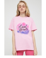 Bluzka t-shirt bawełniany kolor różowy - Answear.com Local Heroes