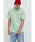 T-shirt - koszulka męska Local Heroes t-shirt bawełniany kolor zielony z nadrukiem