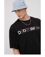 T-shirt - koszulka męska t-shirt bawełniany kolor czarny z nadrukiem - Answear.com Dr. Denim