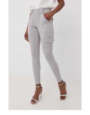 Spodnie spodnie damskie kolor szary fason cargo high waist - Answear.com Spanx