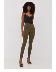 Spodnie spodnie damskie kolor zielony fason cargo high waist - Answear.com Spanx