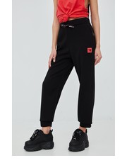 Spodnie spodnie dresowe damskie kolor czarny gładkie - Answear.com Diadora