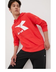 Bluza męska bluza męska kolor czerwony z kapturem z nadrukiem - Answear.com Diadora