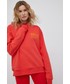 Bluza Diadora bluza bawełniana kolor czerwony z kapturem z nadrukiem
