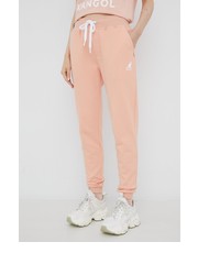 Spodnie spodnie dresowe bawełniane damskie kolor różowy gładkie - Answear.com Kangol