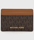 Portfel Michael Michael Kors MICHAEL Michael Kors etui na karty damski kolor beżowy