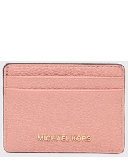 Portfel MICHAEL Michael Kors etui na karty skórzane damski kolor różowy - Answear.com Michael Michael Kors