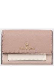 Portfel MICHAEL Michael Kors portfel i etui na karty skórzane damski kolor beżowy - Answear.com Michael Michael Kors