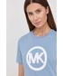 Bluzka Michael Michael Kors MICHAEL Michael Kors t-shirt bawełniany kolor fioletowy