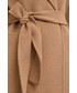 Płaszcz Michael Michael Kors MICHAEL Michael Kors płaszcz wełniany kolor brązowy przejściowy niezapinany