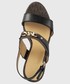 Sandały na obcasie Michael Michael Kors MICHAEL Michael Kors sandały FARRAH WEDGE damskie kolor brązowy na koturnie