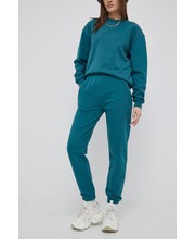 Spodnie spodnie dresowe bawełniane kolor zielony gładkie - Answear.com Arkk Copenhagen