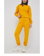 Spodnie spodnie dresowe bawełniane kolor żółty gładkie - Answear.com Arkk Copenhagen