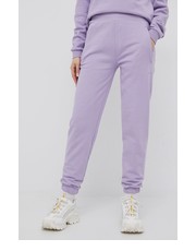 Spodnie spodnie dresowe bawełniane kolor fioletowy gładkie - Answear.com Arkk Copenhagen