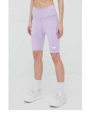 Spodnie szorty damskie kolor fioletowy gładkie high waist - Answear.com Arkk Copenhagen