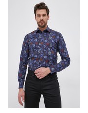 Koszula męska Koszula męska kolor granatowy slim z kołnierzykiem klasycznym - Answear.com Emanuel Berg