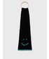Szalik męski Ps Paul Smith PS Paul Smith szalik z domieszką wełny kolor czarny wzorzysty