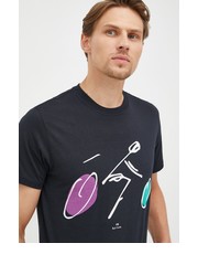 T-shirt - koszulka męska PS Paul Smith t-shirt bawełniany kolor granatowy z nadrukiem - Answear.com Ps Paul Smith