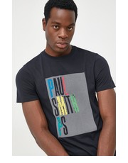 T-shirt - koszulka męska PS Paul Smith t-shirt bawełniany kolor granatowy z nadrukiem - Answear.com Ps Paul Smith