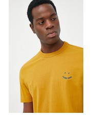 T-shirt - koszulka męska PS Paul Smith t-shirt bawełniany kolor żółty gładki - Answear.com Ps Paul Smith