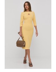 Sukienka sukienka kolor żółty midi prosta - Answear.com Nissa