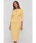 Sukienka Nissa sukienka kolor żółty midi prosta