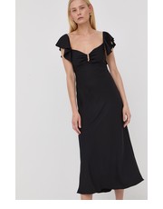 Sukienka sukienka kolor czarny midi rozkloszowana - Answear.com Nissa