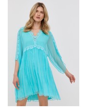 Sukienka sukienka jedwabna mini rozkloszowana - Answear.com Nissa