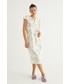 Piżama Women Secret womensecret koszula piżamowa Daily Floral damska kolor biały bawełniana