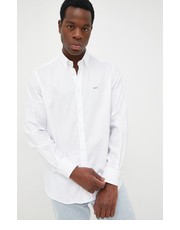 Koszula męska koszula bawełniana męska kolor biały slim z kołnierzykiem button-down - Answear.com Paul&Shark
